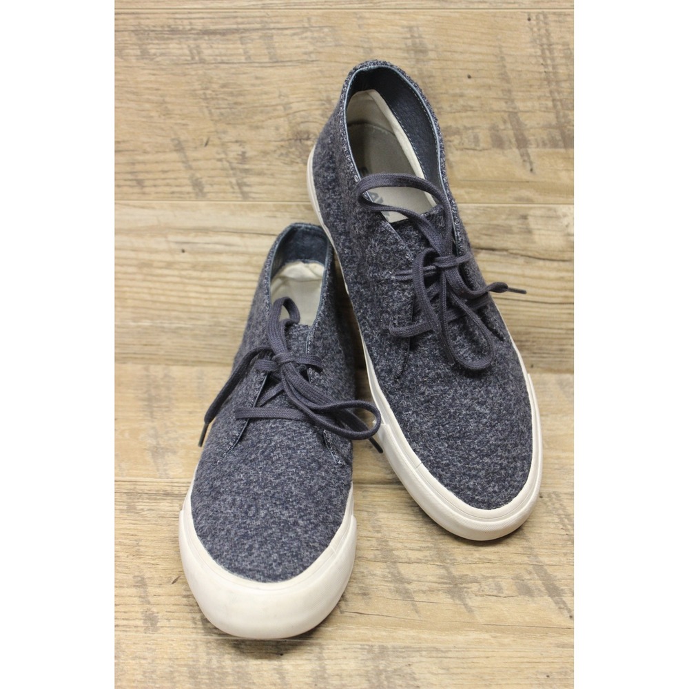SeaVees Maslon Desert Boots Womens 10 Blue Wool Flannel Casual Outdoor Retro Mod